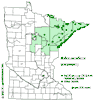 Minnesota county distribution map