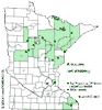 Minnesota county distribution map