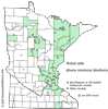 Minnesota county distribution map