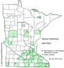 Minnesota county distribution map