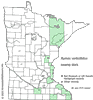 Minnesota county distribution map