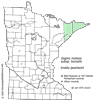 Minnesota county distribution map