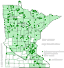 Minnesota county distribution map