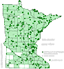 Minnesota county distribution map