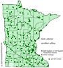 Minnesota county distribution map
