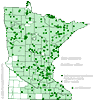 Minnesota county distribution map