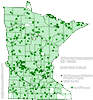 Minnesota county distribution map