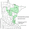 Minnesota county distribution map