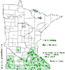 Minnesota county distribution map