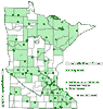 Minnesota county distribution map