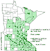 Minnesota county distribution map