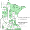Minnesota county distribution map