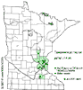Minnesota county distribution map