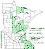 Minnesota county distribution map