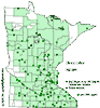 Minnesota county distribution map