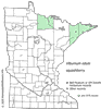 Minnesota county distribution map