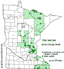 Minnesota county distribution map