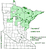 Minnesota county distribution map
