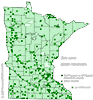 Minnesota county distribution map
