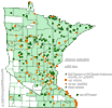 Minnesota county distribution map